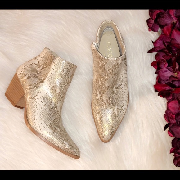 🆕COCONUTS By MATISSE Snake Print Leather Booties - Picture 3 of 8